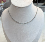 CZ Tennis Necklace in Silver