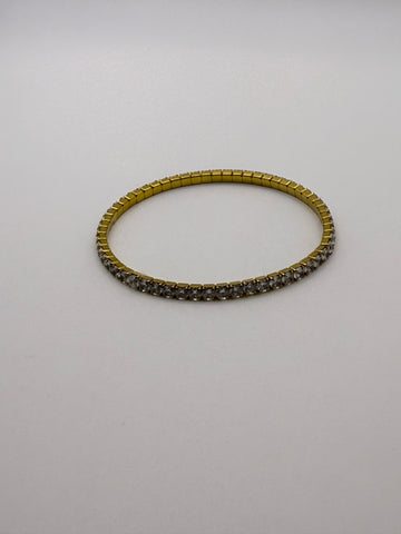 Stretch CZ Tennis Bracelet in Gold or Silver