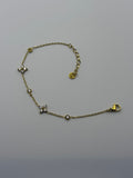 Flower Crystal Bracelet in Gold or Silver