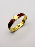 Wide Roman Numeral Spring Bangle in 6 Colours and in Gold