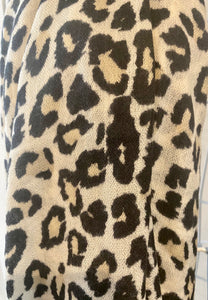 Pure Cashmere Large Scarf Leopard Print