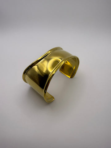 Curve Chunky Cuff Bangle in Gold & Silver