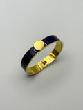 Wide Roman Numeral Spring Bangle in 6 Colours and in Gold