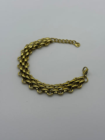 Chunky wide Chain Bracelet in Gold or Silver