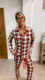 Dusk Full Button Pyjamas in Tartan