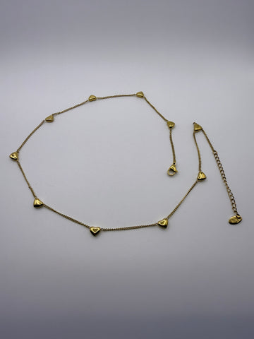 Pretty Heart Choker Necklaces in Gold and Silver