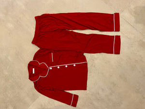Mini Dusk kids Pyjamas in Deep Red