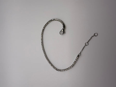 CZ Tennis Bracelet 17cm in Silver