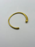 Fluid Curve Simple Cuff Bangle in Gold or Silver