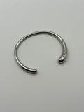 Fluid Curve Simple Cuff Bangle in Gold or Silver