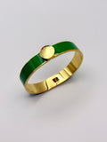 Wide Roman Numeral Spring Bangle in 6 Colours and in Gold