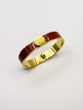 Wide Roman Numeral Spring Bangle in 6 Colours and in Gold