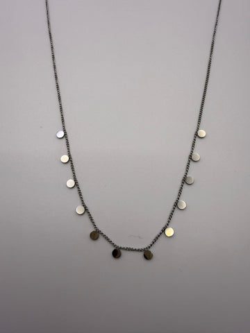 Mini Disc Short Chain Necklaces in Gold and Silver