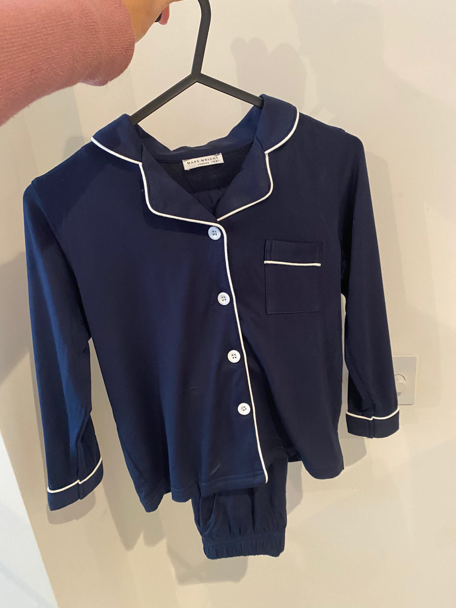 Mini Dusk Kids Pyjamas in Blue – gina & skinner