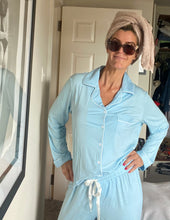 Load image into Gallery viewer, Isla Full Button Pyjamas in Powder Blue