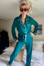 Load image into Gallery viewer, Isla Full Button Pyjamas in Emerald Green