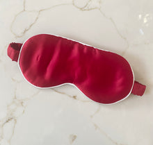 Load image into Gallery viewer, Silk Eye Mask in Burgundy Red